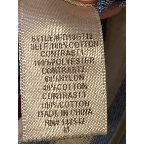 Aratta Silent Journey Floral Stripe Shirt Dress size Medium - Picture 10 of 13